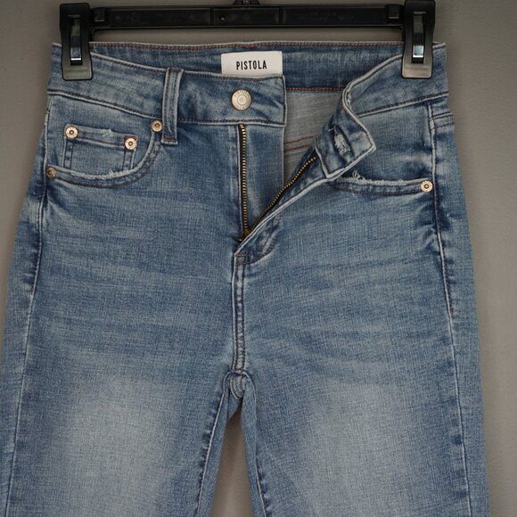 New Pistola Monroe High Rise Slim Cigarette Distressed Jeans size 24 - Picture 12 of 14